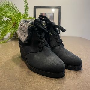 Cole Haan Faux Fur heeled booties